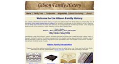 Desktop Screenshot of gibsonfamilyhistory.com