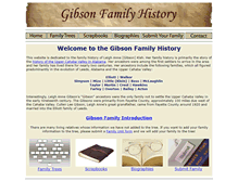 Tablet Screenshot of gibsonfamilyhistory.com